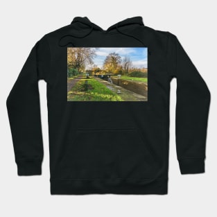 Hungerford Lock in Autumn as Digital Art Hoodie